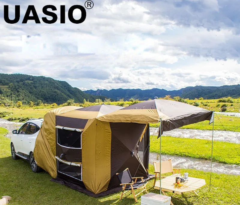 Tienda SUV de 1,8 × 1,8 M, parasol para maletero, a prueba de lluvia, para exteriores, autoconducción, barbacoa, Camping, coche, tienda de extensión trasera, envío directo