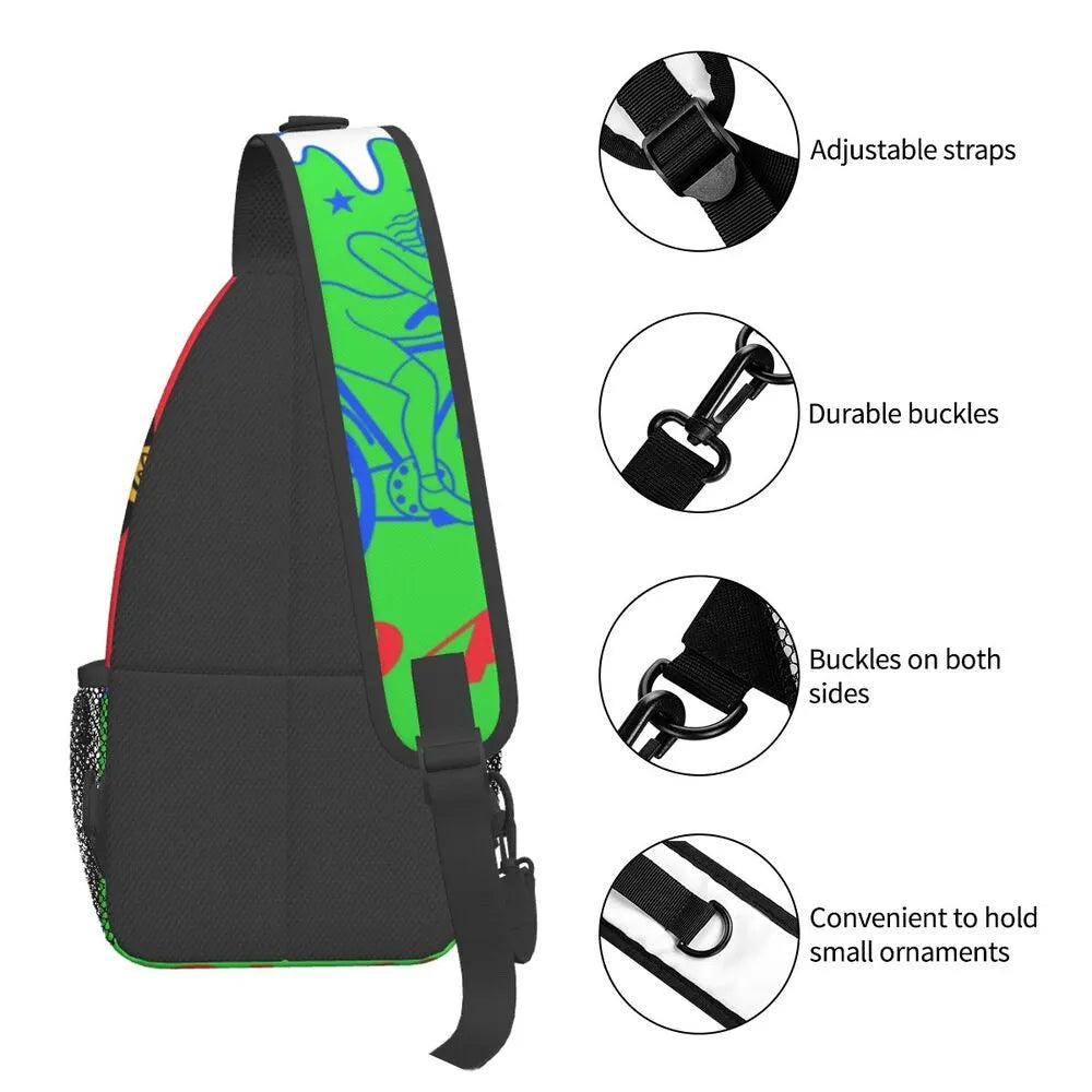 Albert Hoffman LSD Bicycle Day Sling Bags for Men Fashion Acid Blotter Party Shoulder Crossbody Chest Backpack Traveling Daypack