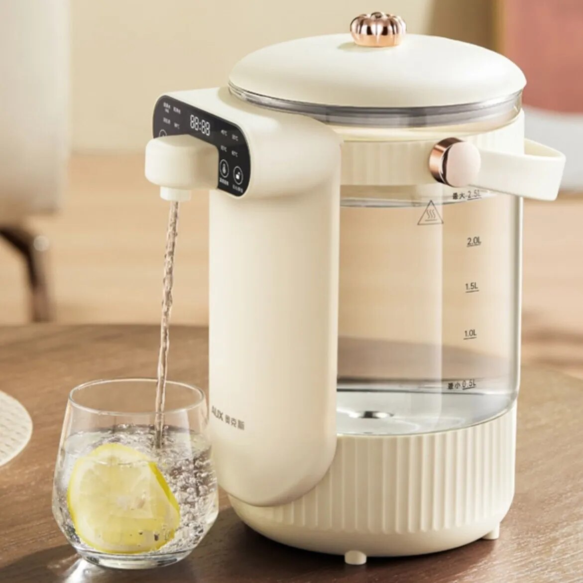 Bouilloire électrique en verre, 220V, 2,5 l, Machine à bouillir l'eau chaude, thermostatique automatique