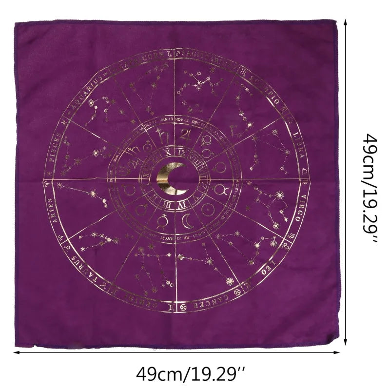 60x6 0cm/49x49cm autel Tarots tissu Pentacle Tarots jeu nappe jeu de société tapis de carte à jouer velours Tarots sac de rangement