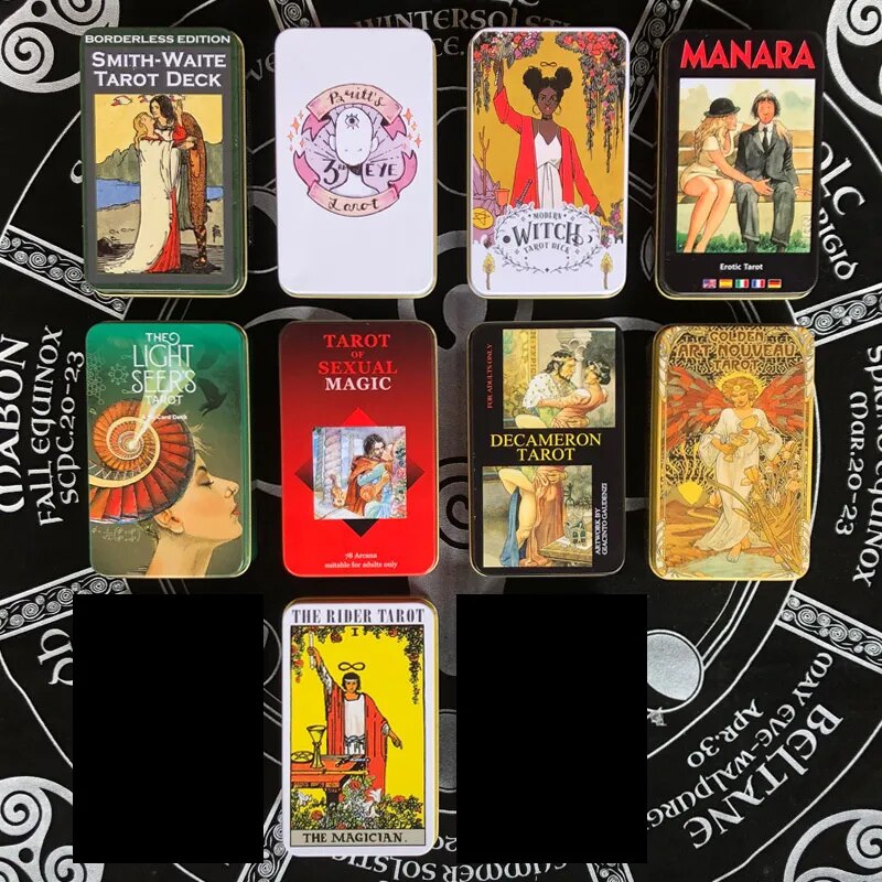 Dreams Tarot Witches Tarot Cards Tin Box Card Edge Gild for Divination Personal Use the Best Gifts for Tarot Card Lovers