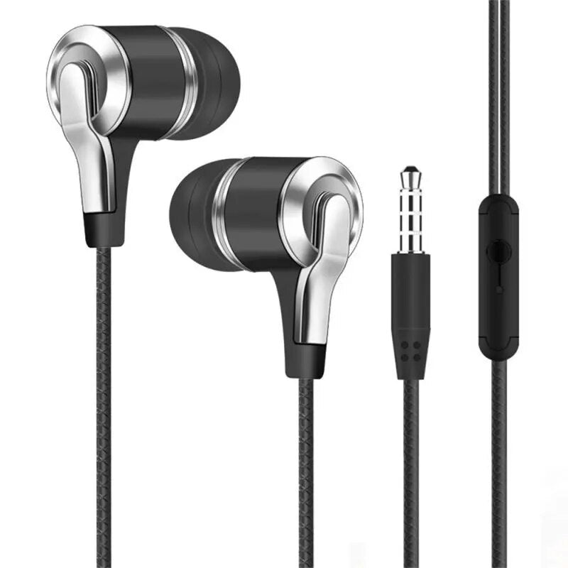 1~10PCS Wired Headphones 3.5mm Sport Earbuds with Bass Phone Earphones Stereo Headset with Mic volume control Music Earphones