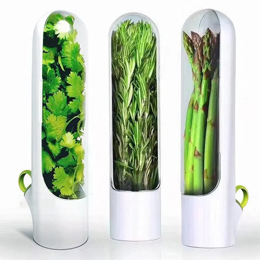 1 Pc Vegetable Preserving Bottle Herbal Preserving Herb Storage Bottle Home Kitchen Gadget Fresh For Storing Kitchen Supplies