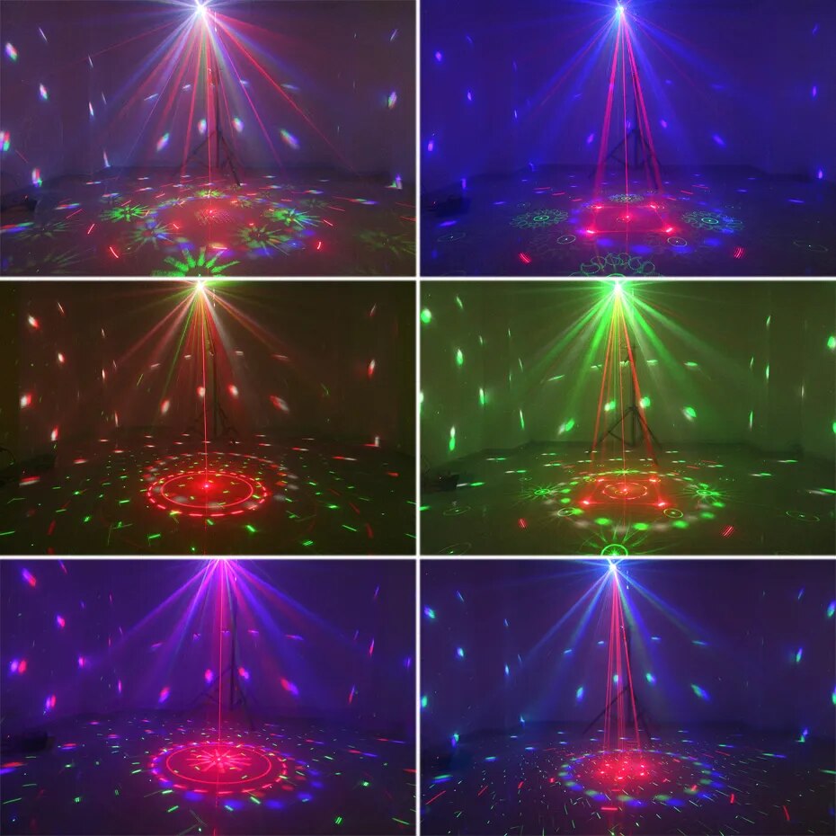 ALIEN Remote DMX Laser Projector Strobe Magic Ball UV 4IN1 Stage Lighting Effect DJ Disco Party Holiday Dance Wedding Black Lamp