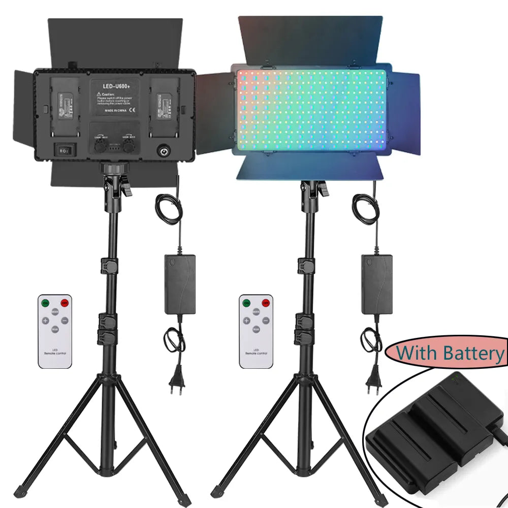 Luz LED U800 RGB para fotografía, luz de estudio fotográfico, cámara, teléfono, grabación de vídeo, Panel RGB, lámpara LED Vdieo para YOUTUBE Tiktok LIVE