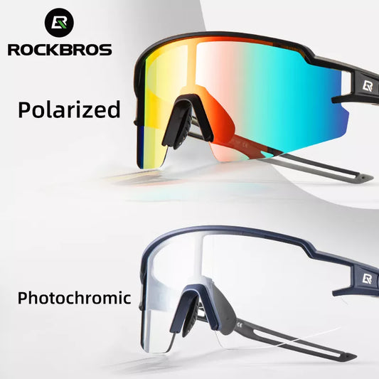 Gafas de ciclismo fotocromáticas ROCKBROS polarizadas con montura para miopía integrada, gafas de sol deportivas para hombres y mujeres, gafas para ciclismo