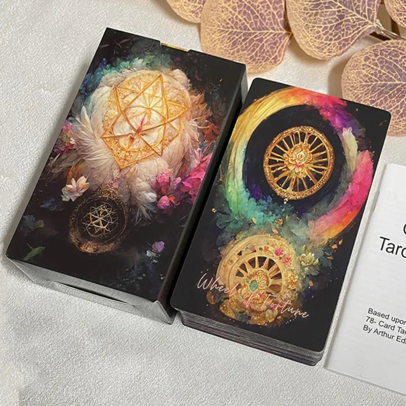 Tarot Card Divination Tarot Deck 12x7cm English Deck Cartes Runes de haute qualité Prophète avec guide papier Pochettes de cartes Rituels