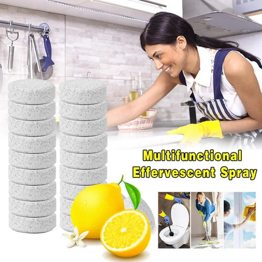 10/20Pcs Multifunctional Cleaner Ffervescent Spray Concentrate Cleaner Home Bathroom Toilet Cleaning Tools Lemon Scent