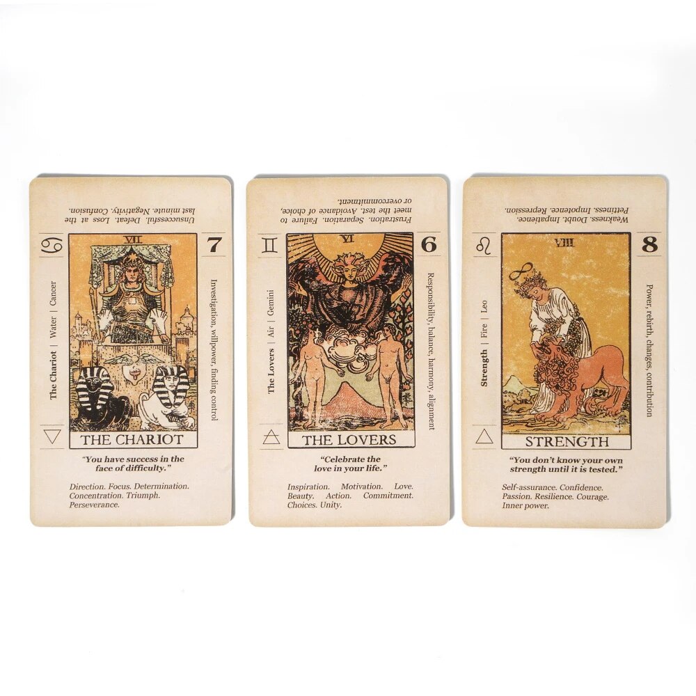 Carte de Tarot avec signification sur eux, mot-clé de Tarot pour débutant, jeu de Tarot antique, apprendre le Tarot, 78 cartes du zodiaque inversé