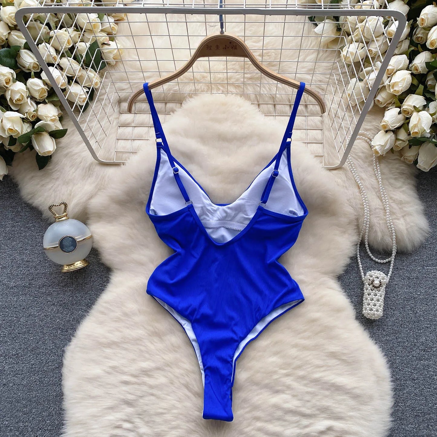 2023 Fashion Women Sexy Bodysuits Strap V Neck Backless Y2K Streetwear Playsuit Senior Solid Sensual Slim Swimsuits Wanita