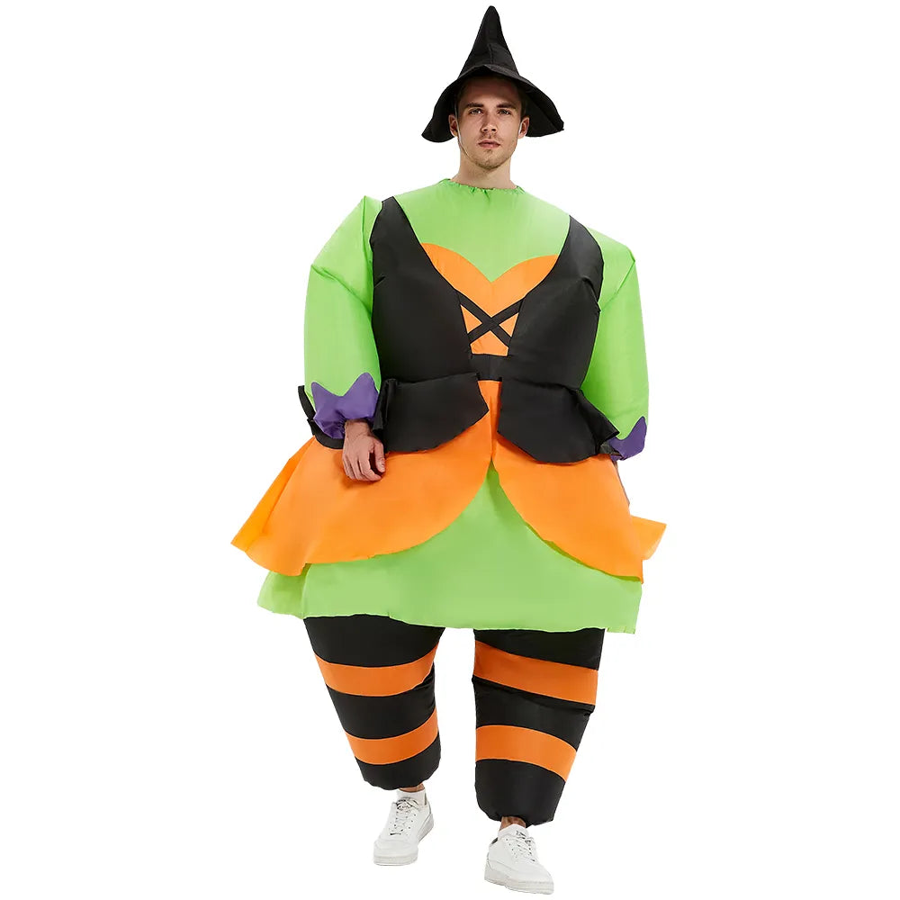 Costume gonflable de fantôme effrayant et de sorcière maléfique pour adultes, Costumes de Cosplay Anime d'halloween, Costumes de fête de carnaval pour jeu de rôle