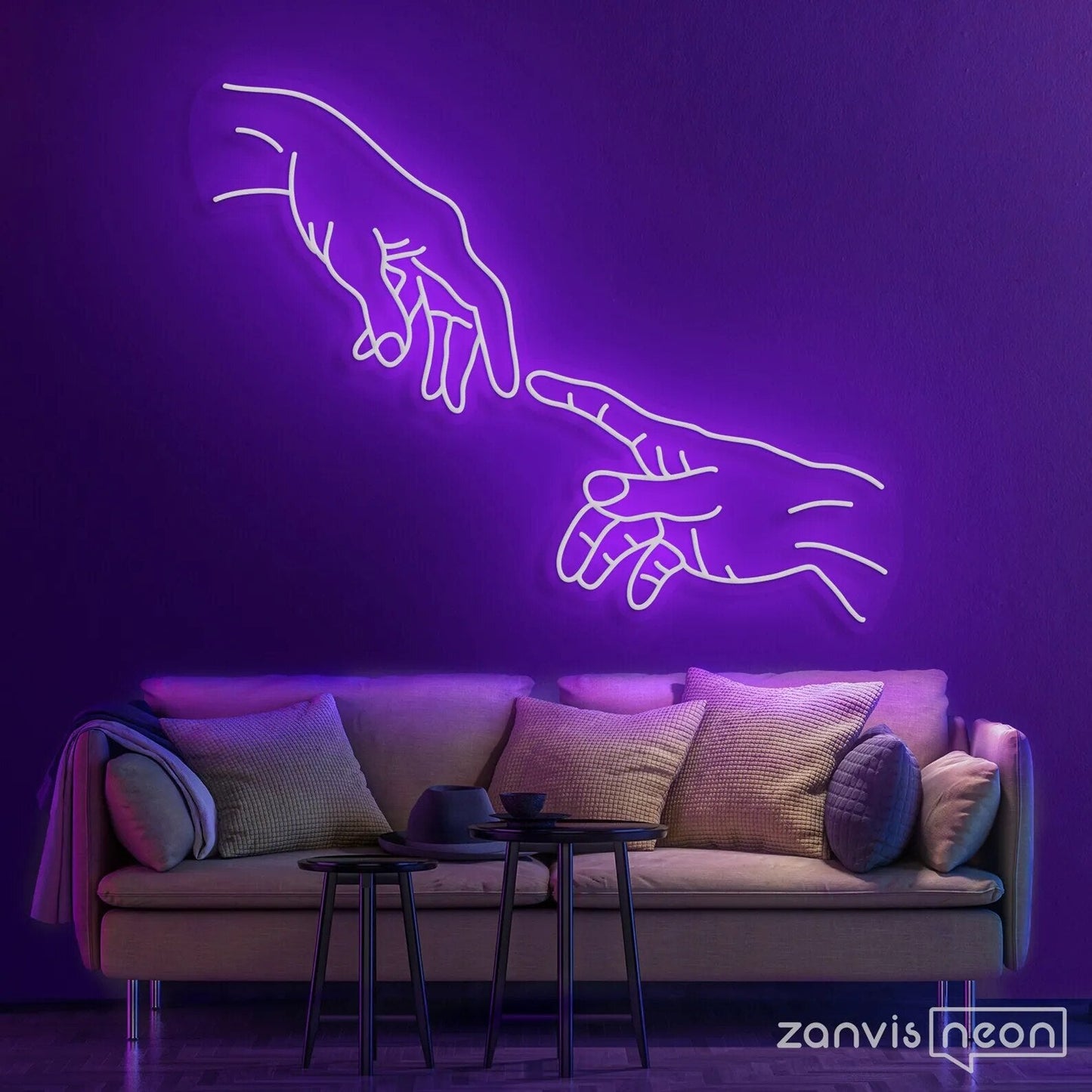 Wanxing hand of god neon Sign Light Office Living Room Interior Design, Neon sign wall art,Neon sign wall decor