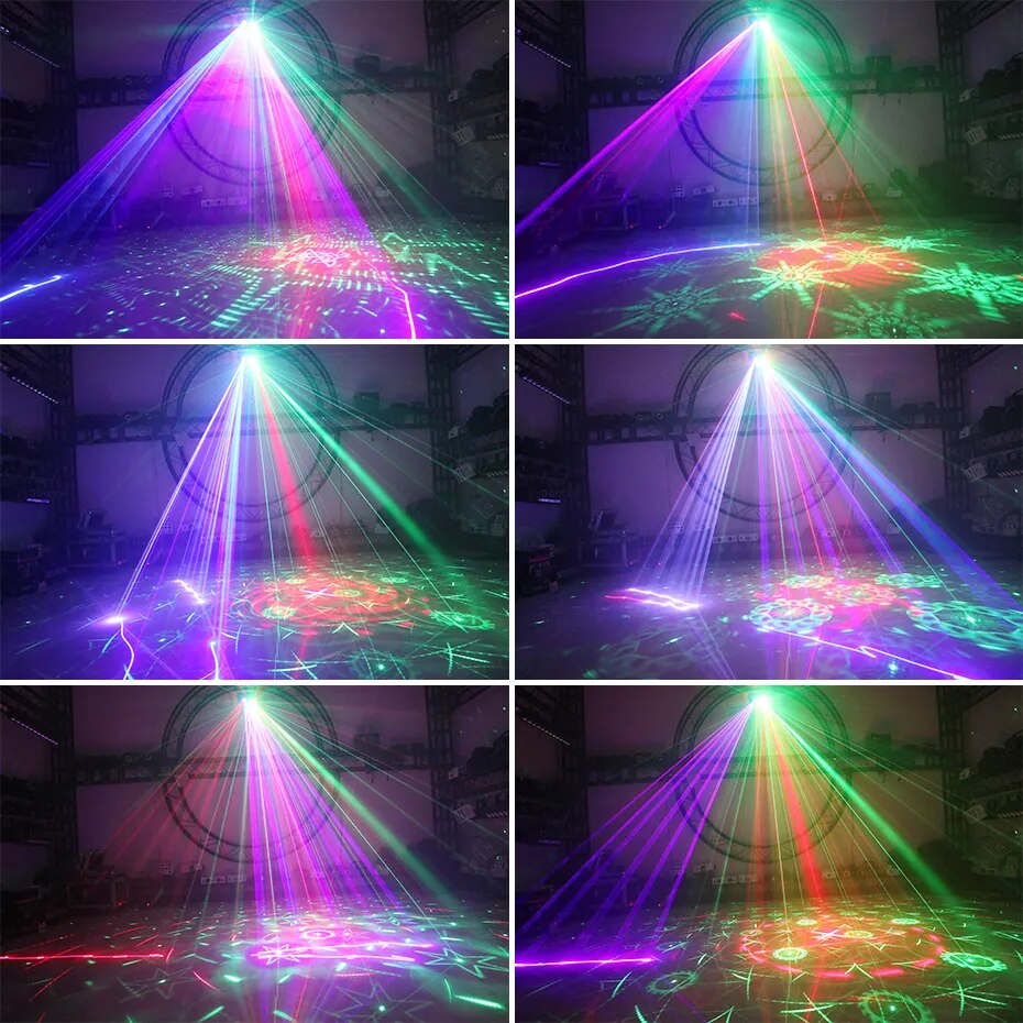 ALIEN 500mw RGB Laser Beam Line Scanner RG Patterns 2in1 Projector DJ Disco Holiday Party Wedding Bar DMX Stage Lighting Effect