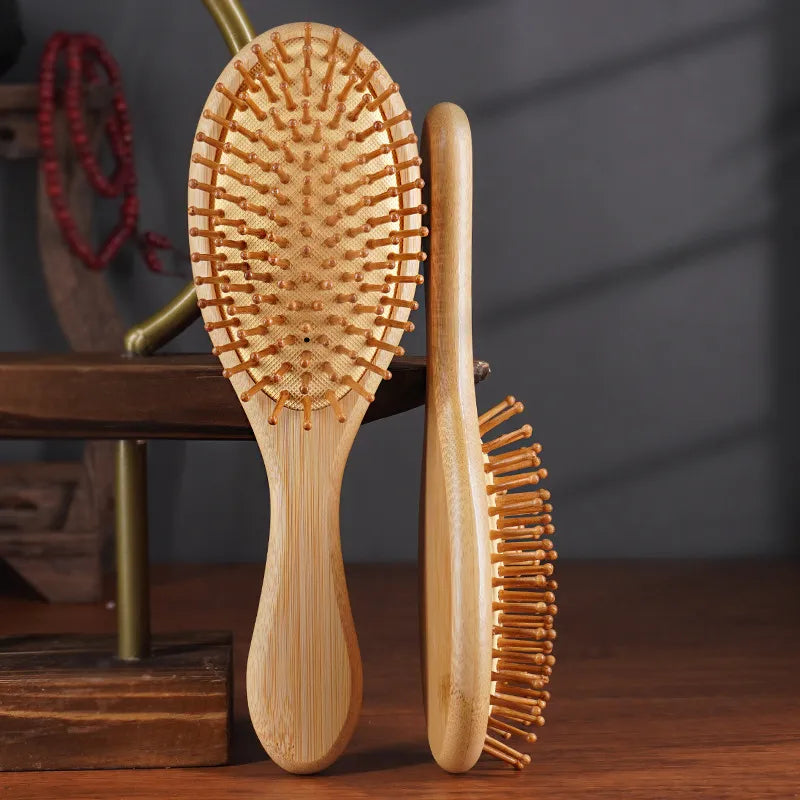 Peigne de Massage à coussin d'air en bois, 1 pièce, coussin à palette, brosse de Massage pour perte de cheveux, peigne pour cuir chevelu, soins capillaires, peigne en bambou sain