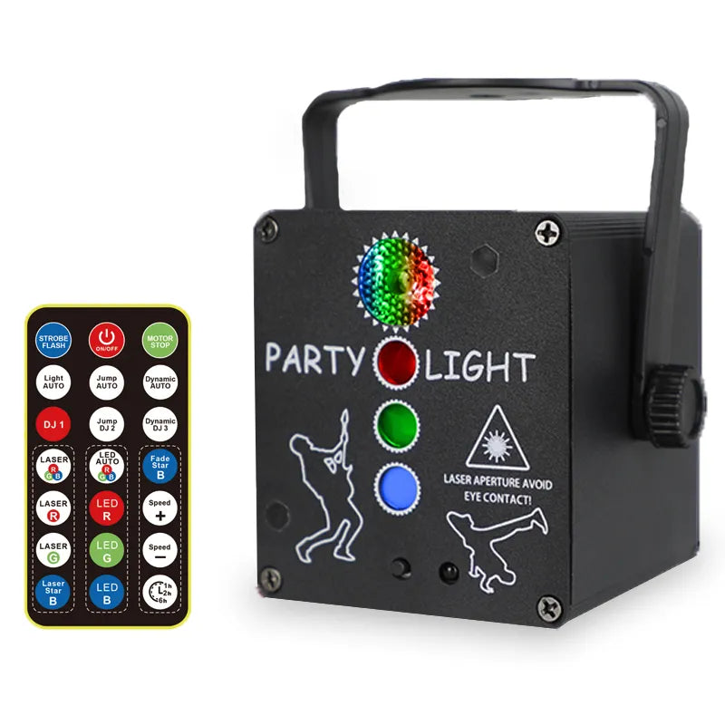 ALIEN Mini DJ Disco RGB projecteur de lumière Laser LED rechargeable par USB effet d'éclairage de scène fête vacances mariage lampe de noël