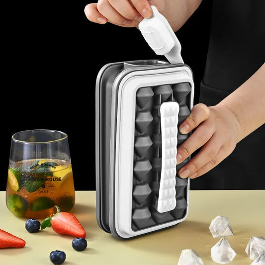 Diamond ice hockey kettle self-made ice cube mold in summer, portable and easy-to-demould ice hockey kettle two-in-one ice cube