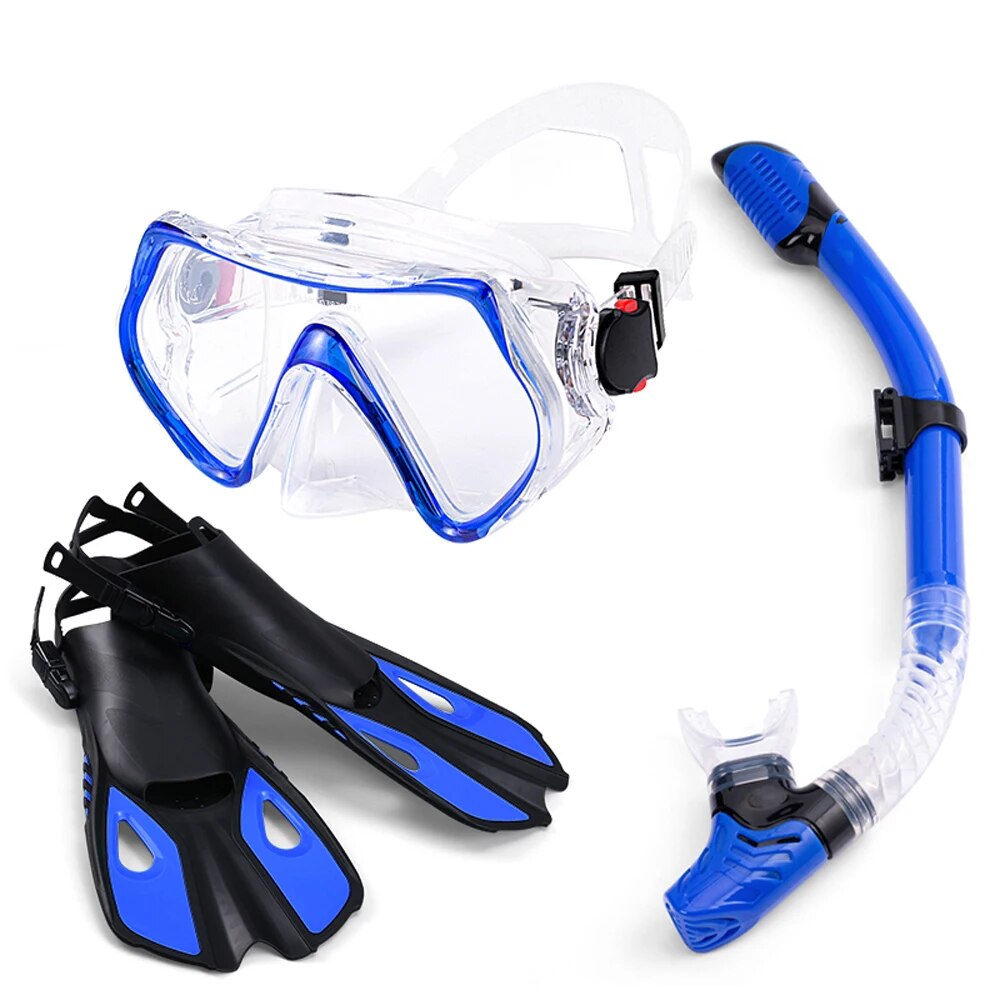 Palmes de natation palmes de plongée lunettes de plongée en apnée équipement de plongée sous-marine palmes de natation ensemble palmes pour adultes sous l'eau