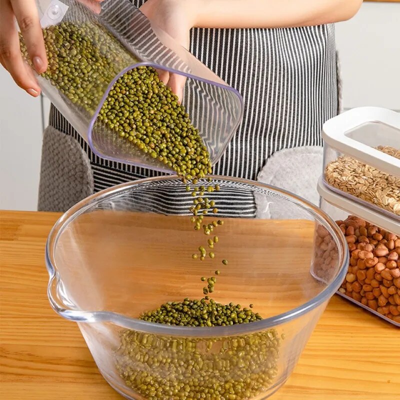 Distributeur de conteneurs de stockage de céréales rotatif à 360 °, baril de riz, boîte de céréales rotative scellée, organisateur de stockage de cuisine résistant à l'humidité