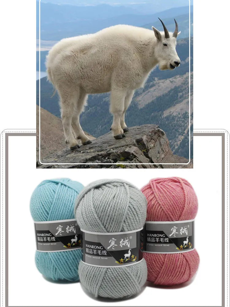 100g/bola de lana Merino de alta calidad, tejido de ganchillo a mano, hilo para tejer, bufanda para Jersey, suéter, protección del medio ambiente, 125M