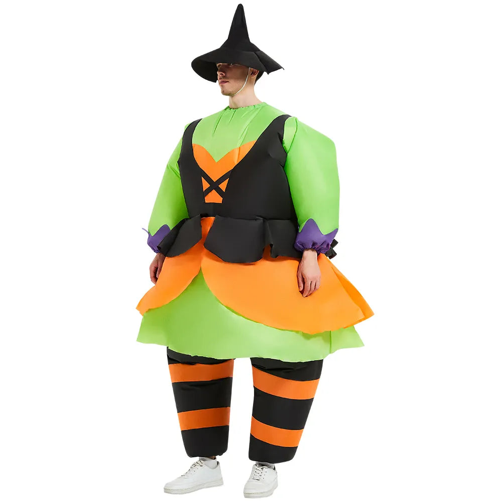 Costume gonflable de fantôme effrayant et de sorcière maléfique pour adultes, Costumes de Cosplay Anime d'halloween, Costumes de fête de carnaval pour jeu de rôle