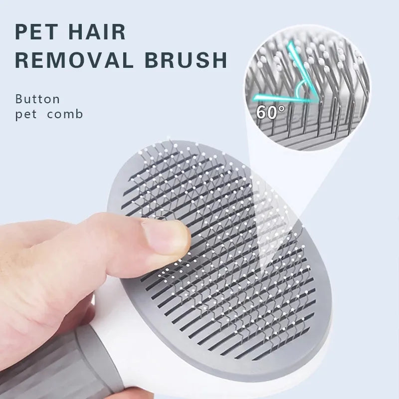 Brosse pour chien et chat, peigne autonettoyant pour enlever les poils d'animaux, outils de toilettage pour chiens et chats, peigne démêlant pour chiens