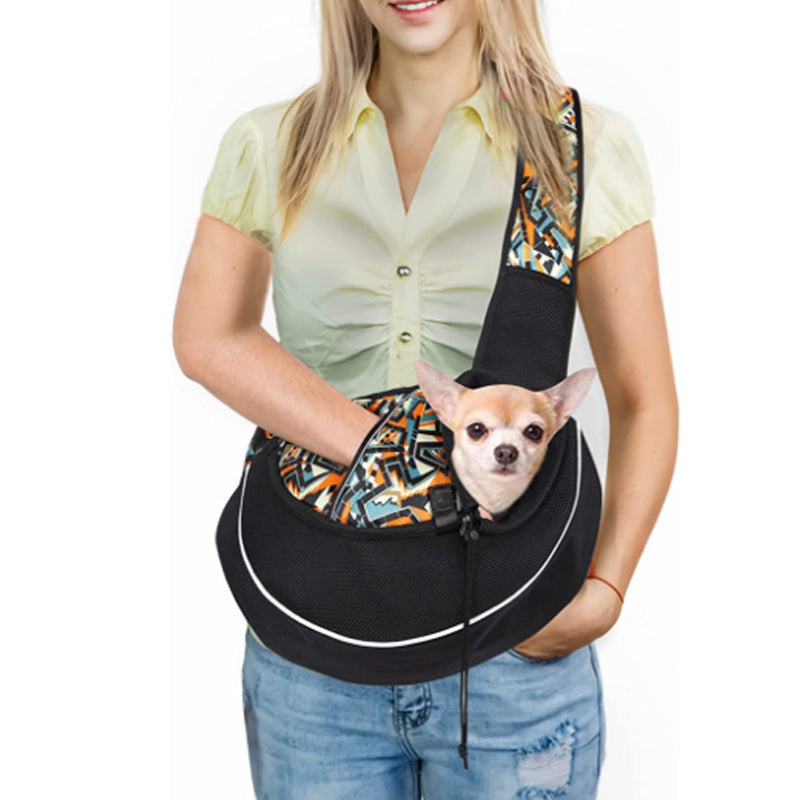 Bolsa de transporte para mascotas, bolso cruzado portátil para mujer, para exteriores, para perros y gatos