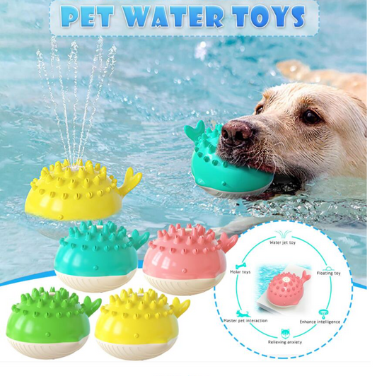 Fábrica de suministros para mascotas, agua eléctrica de verano caliente de Amazon, natación flotante, baño de mascotas, agua pulverizada, juguete para perros