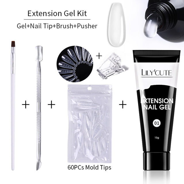 Kit de gel pour extensions d'ongles 15 ml