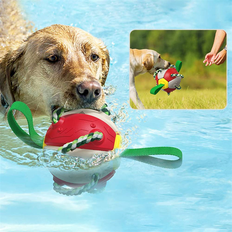 Balón de fútbol interactivo para perros con pestañas, juguete de entrenamiento inflado, pelotas de Border Collie para exteriores, productos para mascotas