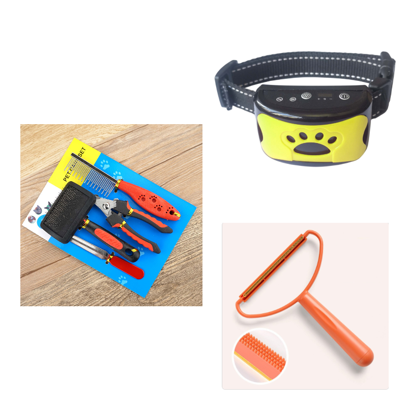 Collar de entrenamiento para perros, eléctrico, resistente al agua, Control remoto, recargable, entrenador para perros, supresor de ladridos con sonido de vibración de choque