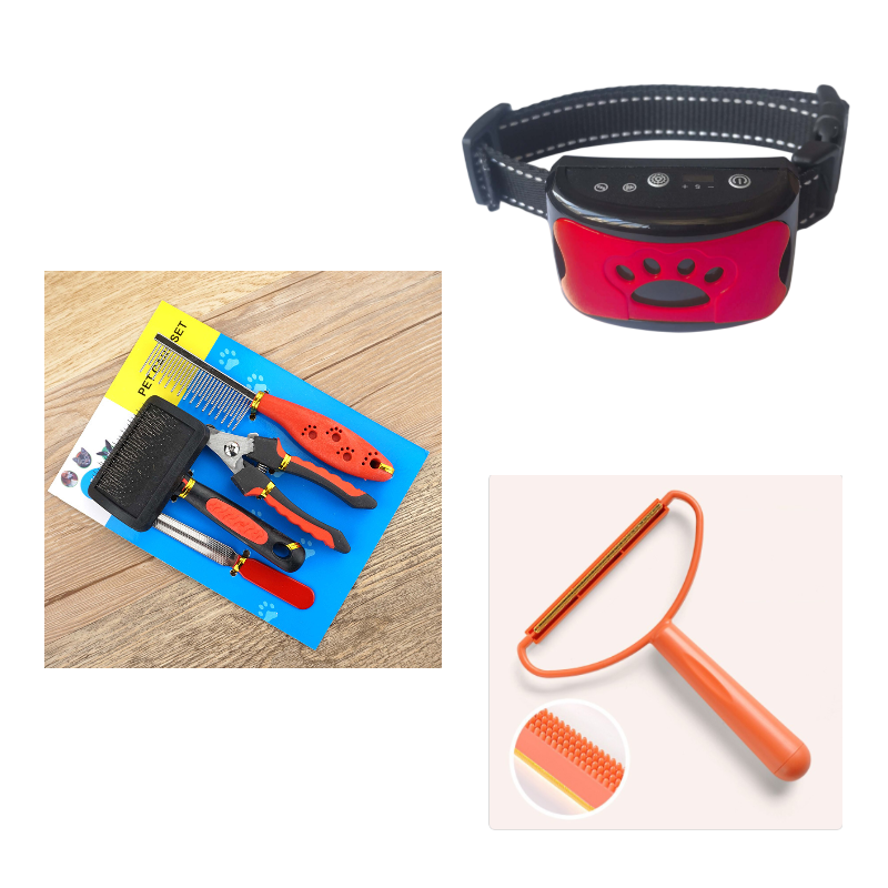 Collar de entrenamiento para perros, eléctrico, resistente al agua, Control remoto, recargable, entrenador para perros, supresor de ladridos con sonido de vibración de choque