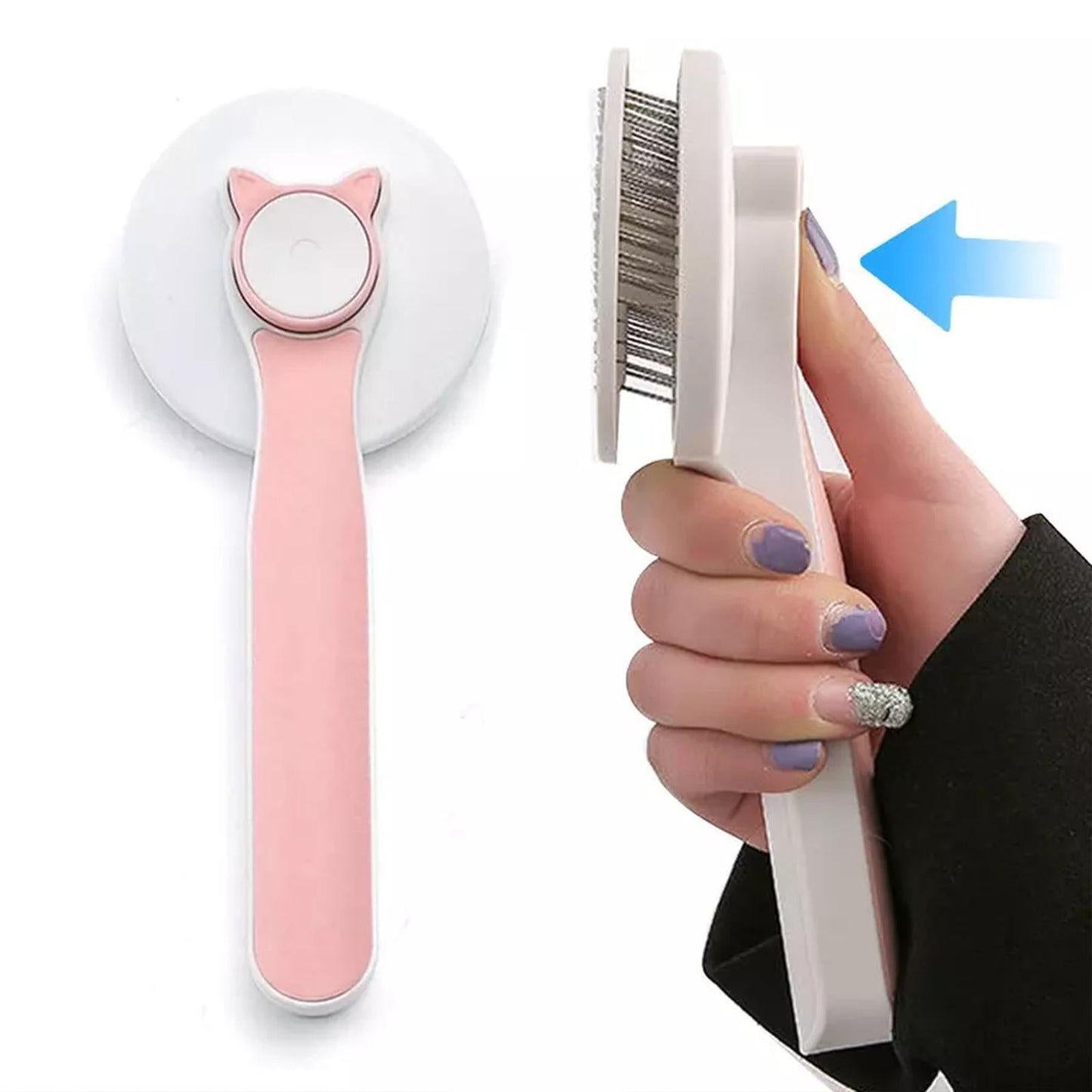 Brosses autonettoyantes pour chats, brosse de toilettage pour chiens et chats pour poils longs et courts, en douceur pour enlever le sous-poil lâche, tapis emmêlés