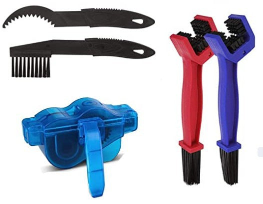 Bicycle Cleaning Tool Set Large Bristle Scrub Chain Cleaner Small Brush