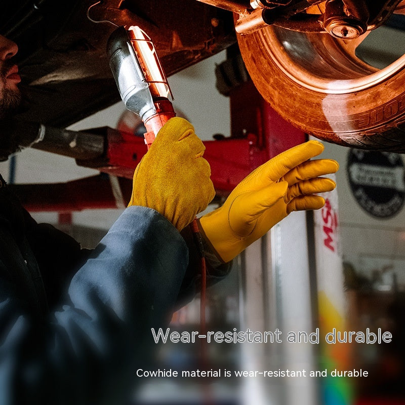 Guantes de trabajo protectores para soldador, transpirables, antideslizantes y resistentes al desgaste