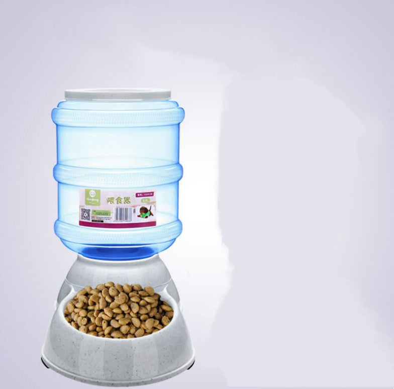 Alimentador automático para perros y gatos, fuentes de agua potable, tazón de comida para perros de plástico de gran capacidad, dispensador de agua