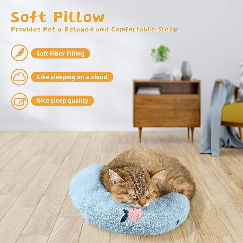 Petit oreiller pour chats, protection du cou à la mode, sommeil profond, chiot, oreiller en forme de U, oreiller pour animaux de compagnie, chaton, appui-tête pour chien, produits pour animaux de compagnie