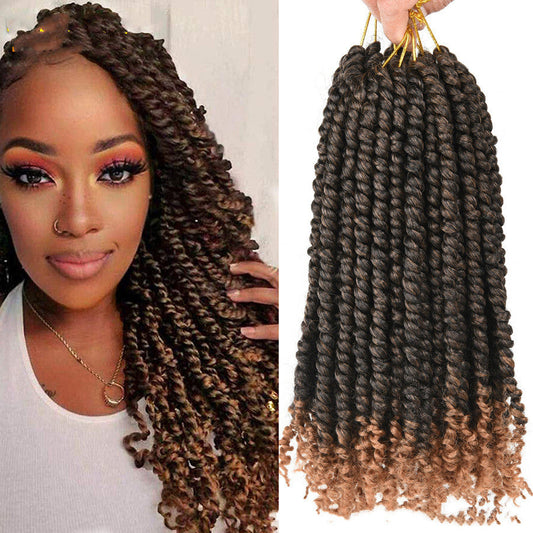 TOMO Pre-trenzado Passion Twist Crochet Trenzas sucias africanas Cabello de ganchillo