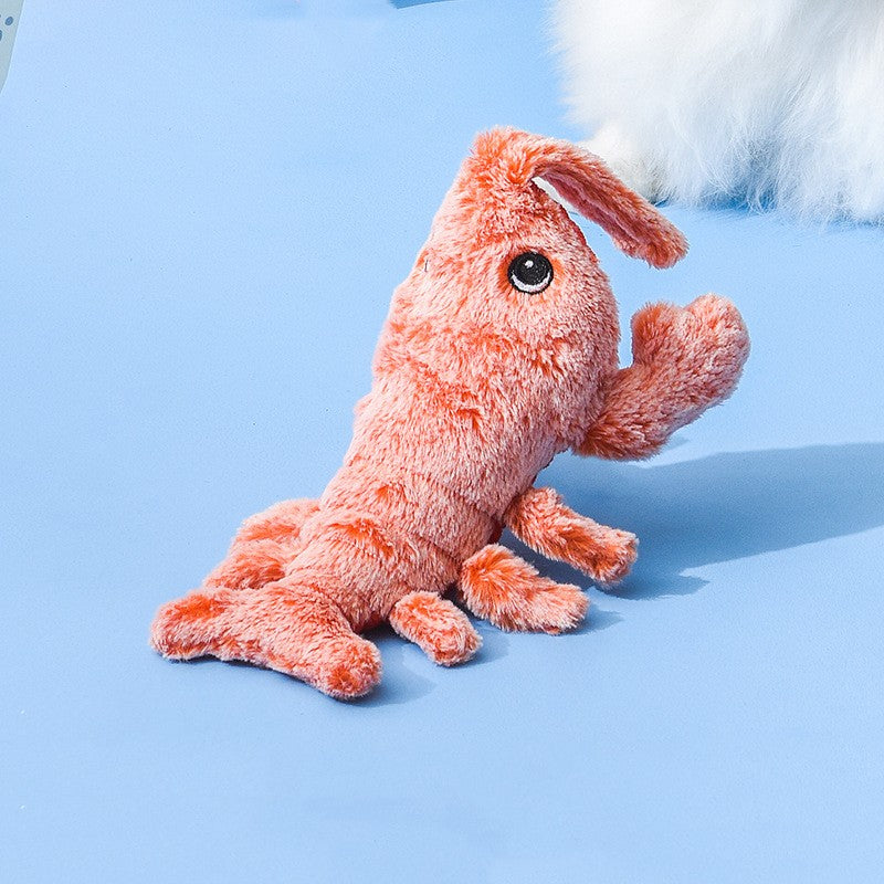 Jouets pour animaux de compagnie électrique saut de crevettes USB charge Simulation homard drôle chat en peluche animaux jouet