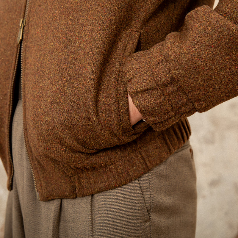 veste à revers courte vintage pour hommes