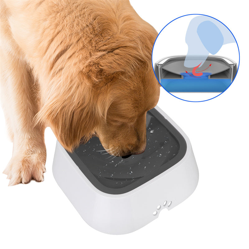 Bol d'eau flottant Anti-débordement pour chien et chat, 1,5 l, distributeur d'eau lente, fontaine pour animaux de compagnie, ABS et PP, fournitures pour chiens