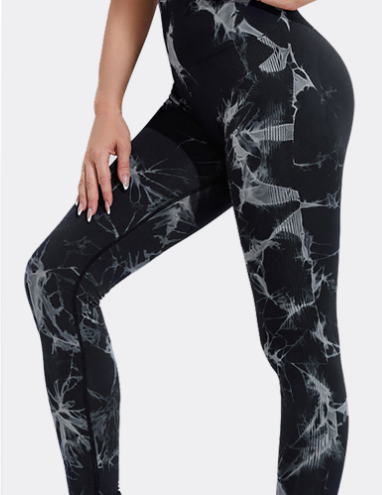 Leggings sin costuras con efecto tie-dye para mujer, pantalones de Yoga, Push Up, deporte, Fitness, correr, gimnasio