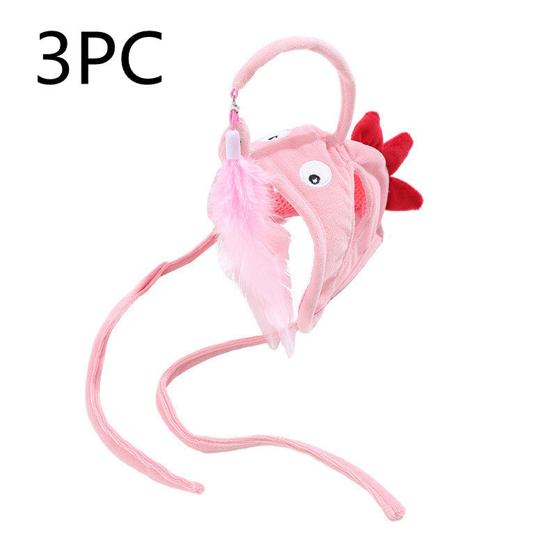 Bâton de chat amusant avec plumes, jouet amusant pour chat, bâton gris à grands yeux, jouets pour animaux de compagnie, produits pour animaux de compagnie, nouvelle collection