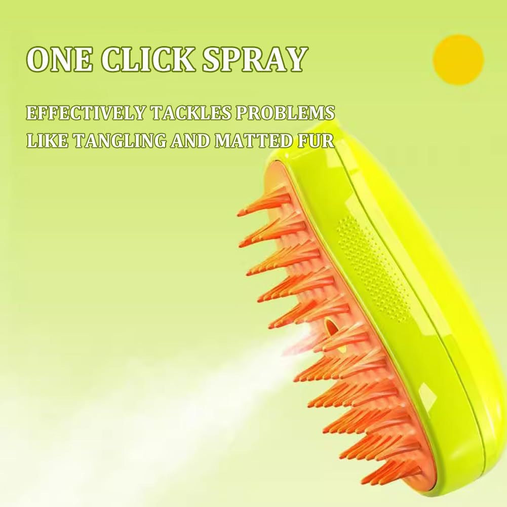 Brosse à vapeur 3 en 1 pour chat, peigne de Massage électrique pour chiens et chats, pour animaux de compagnie, toilettage, pour enlever les poils de chat