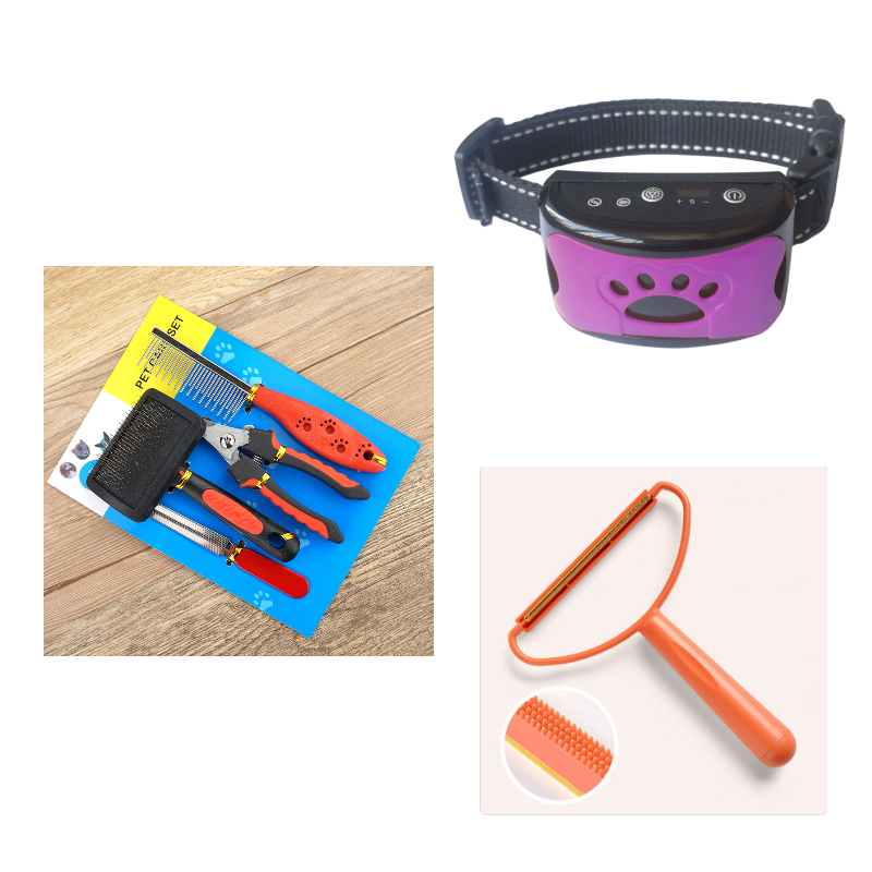 Collar de entrenamiento para perros, eléctrico, resistente al agua, Control remoto, recargable, entrenador para perros, supresor de ladridos con sonido de vibración de choque