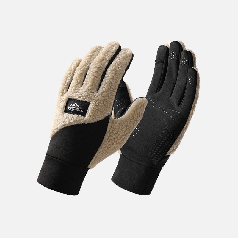 Gants isolés en velours Teddy pour une utilisation en extérieur